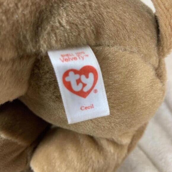 Ty Beanie Babies CECIL the Lion 10inchPlush Stuffed Animal Toy Tush Tag 2016​ - Picture 7 of 9